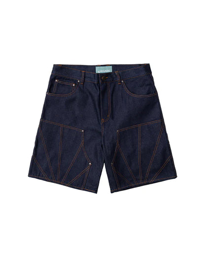 Brigade - Raw Denim Double Knee Shorts - Denim