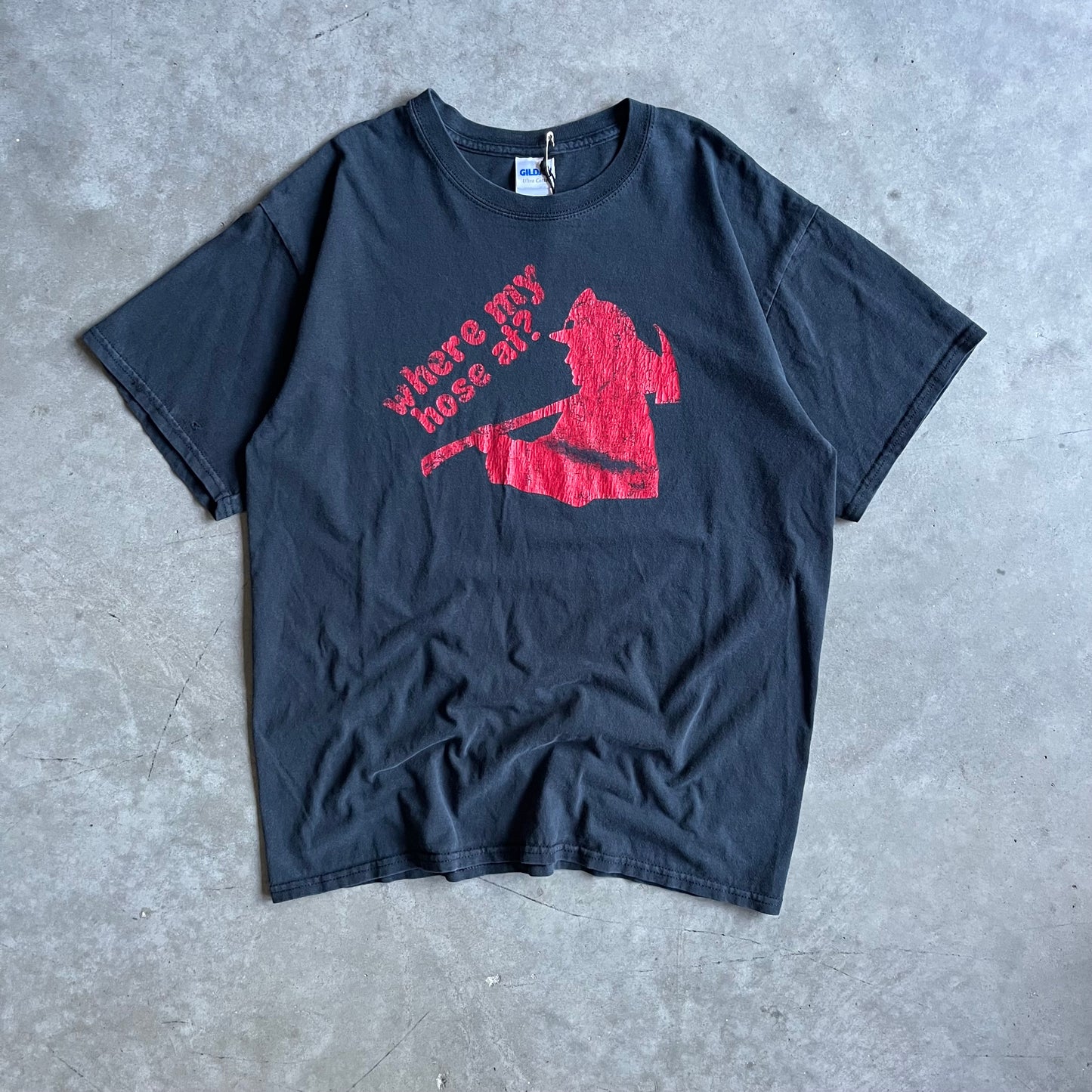 Vintage Fireman “Where’s My Hose At?” Satire Tee