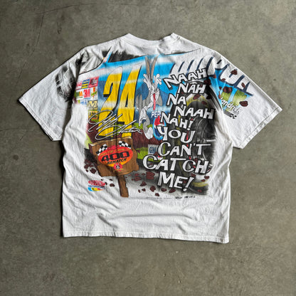 Vintage Jeff Gordon Bugs Bunny Chase Authentics AOP Tee