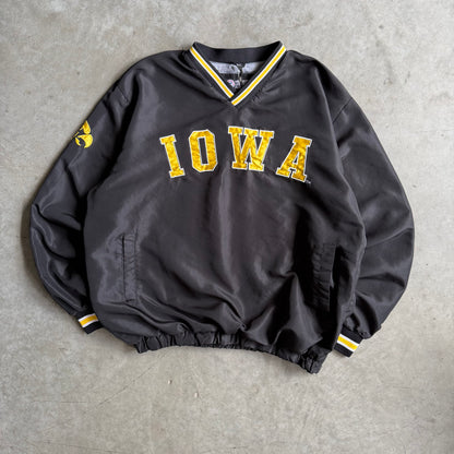 Vintage Iowa Hawkeyes Embroidered Side Zip Windbreaker