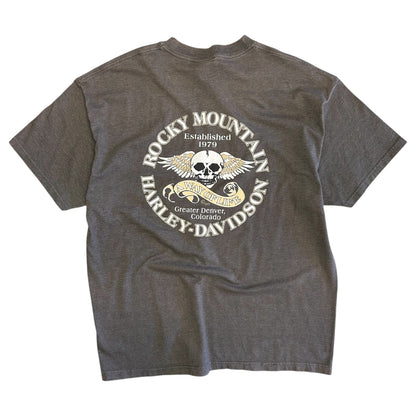 Y2K Harley Davidson Tribal Skull Tee