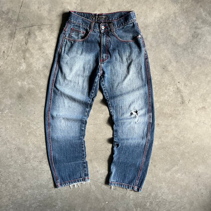 Y2K SouthPole Red Stitching Baggy Jeans