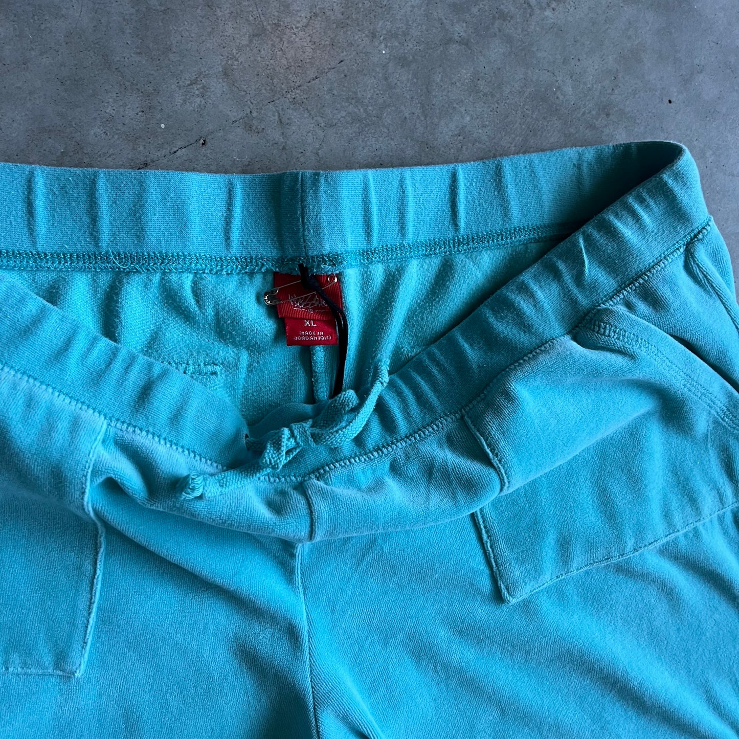 Women’s Y2K Mossimo Teal Velour Track Pants