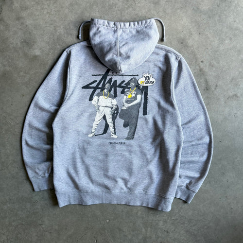 Stussy x Yo! MTV Raps Heather Grey Hoodie