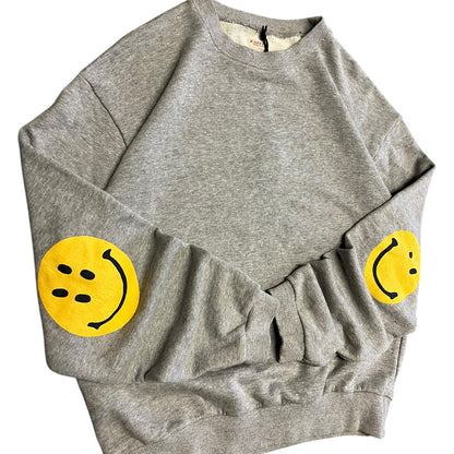 Kapital Smiley Face Sleeve Grey Sweatshirt
