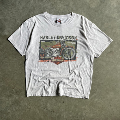 Y2K Beartooth Harley Davidson V-Twin White Tee