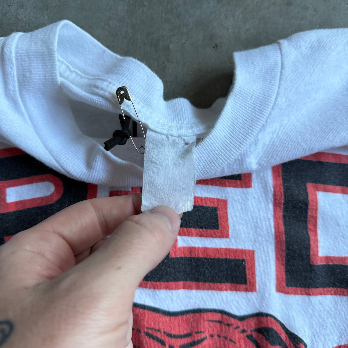 Vintage Red Dog Beer ‘Grab It’ Boxy White Tee