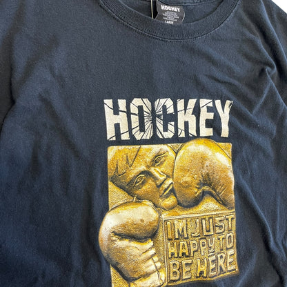 Y2K “I’m Just Happy To Be Here” Hockey Tee