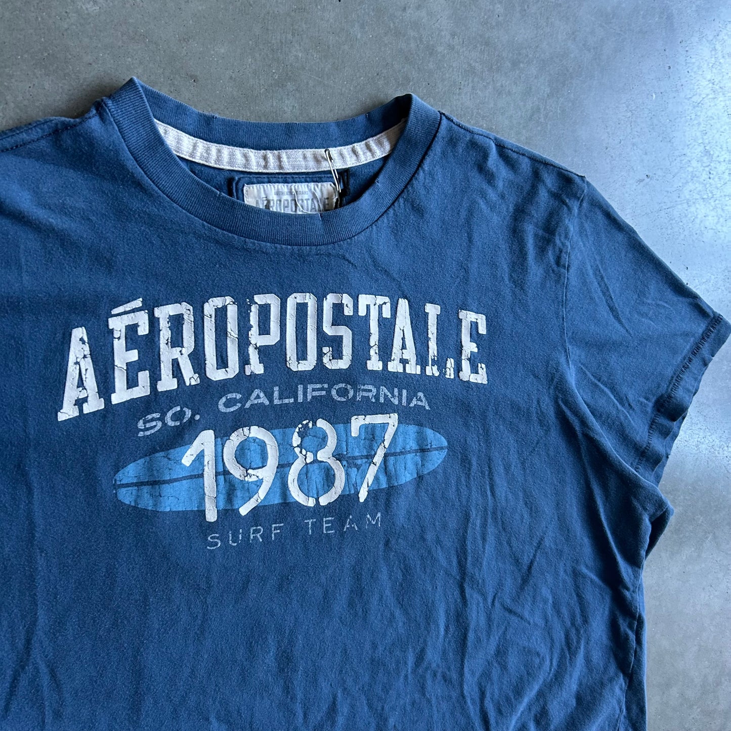 Y2K Aeropostale So Cal 1987 Surf Team Blue Tee