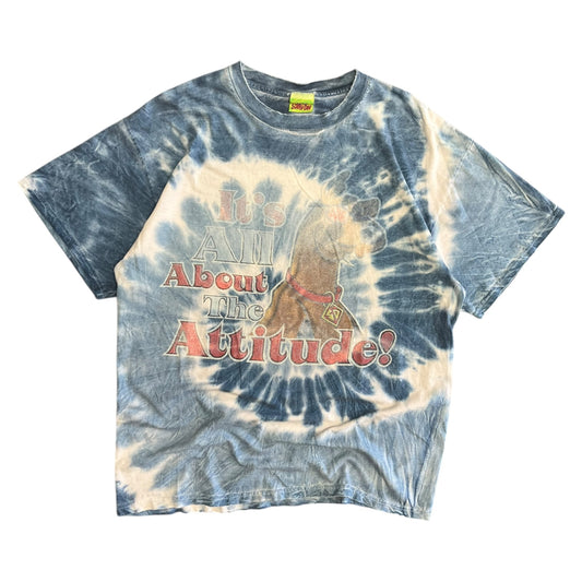 Vintage Scooby Doo Attitude Blue Tie Dye Tee