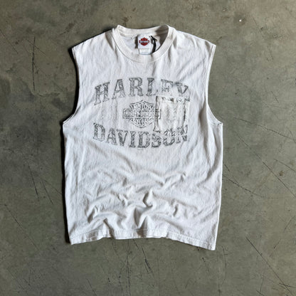 Y2K Harley Davidson Diamond Pattern Logo Sleeveless Tee