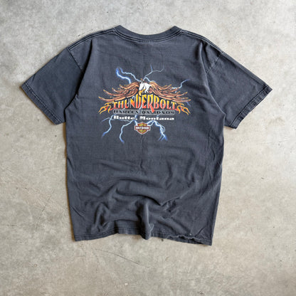 Vintage Harley Davidson Lightning Eagles Emblem T Shirt