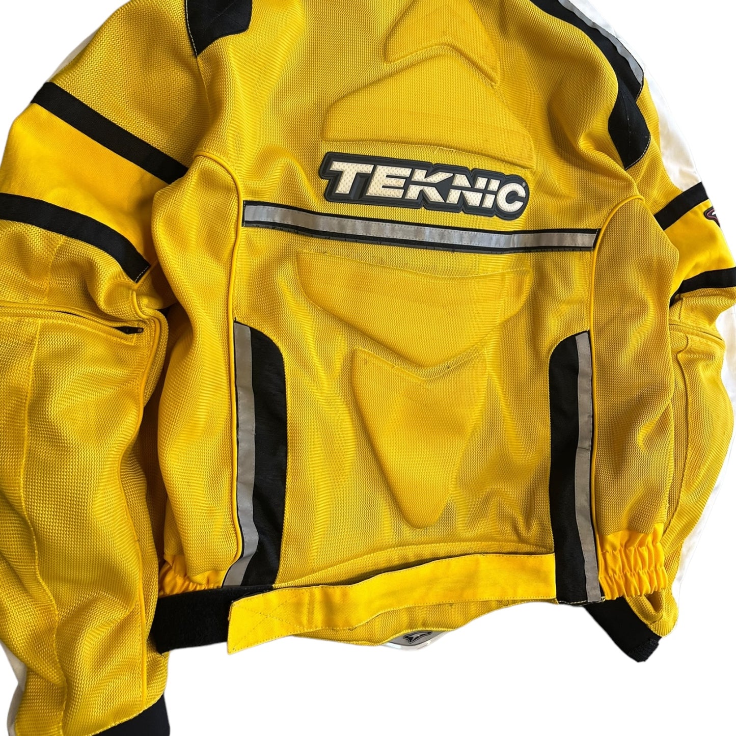 Teknic Padded Yellow White Motorcycle Jacket