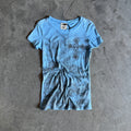 Y2K Vocal Blue/Silver Tattoo Grunge Cross Tee