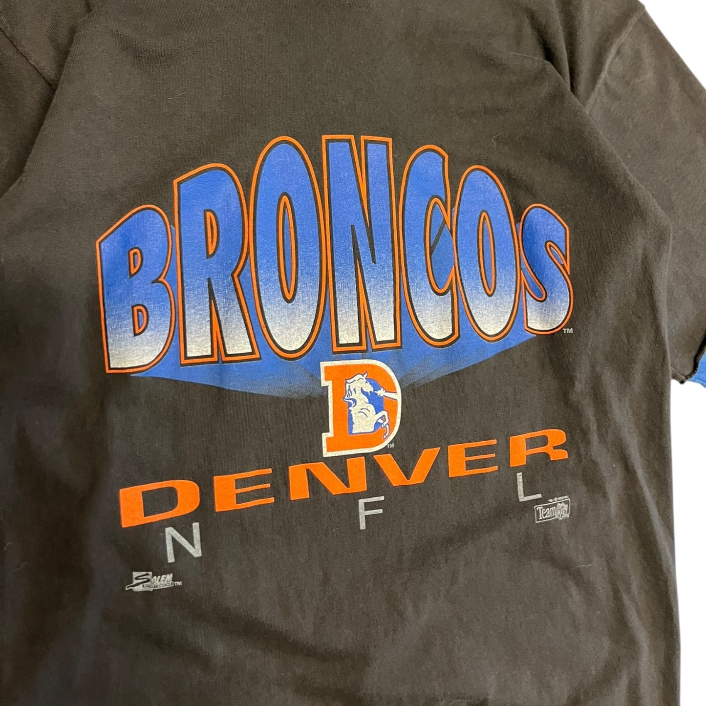 Y2K Denver Broncos Spell Out Double Layer Tee