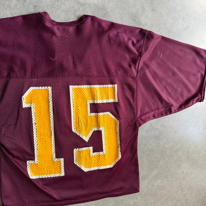 Vintage Maroon & Gold #15 Cropped Football Jersey
