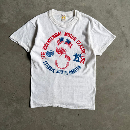 1976 Bicentennial Motor Classic Sturgis South Dakota Motorcycle Tee