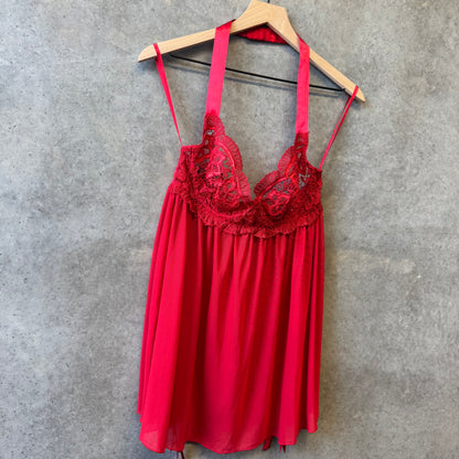 Women’s Y2K Dreamgirl Red Lace Slip