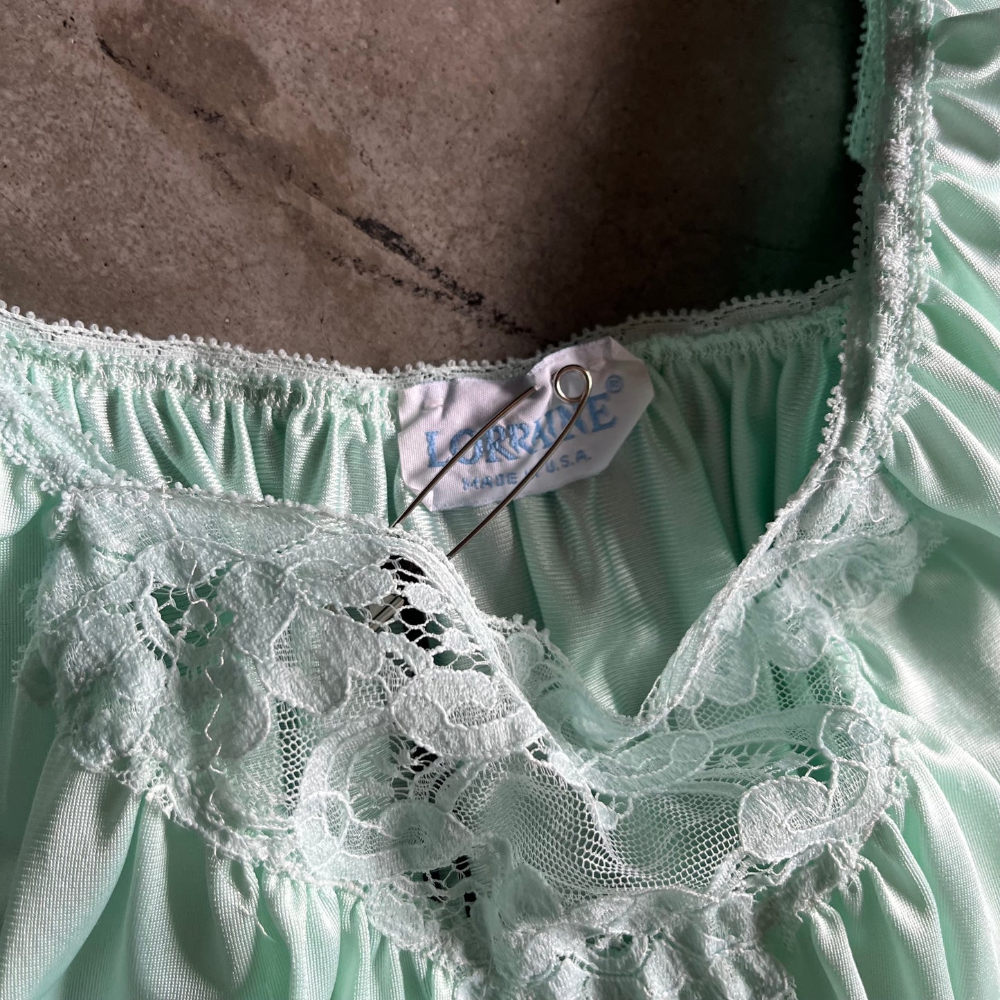 Women’s Vintage Lorraine Teal Babydoll Slip Short