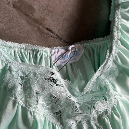 Women’s Vintage Lorraine Teal Babydoll Slip Short