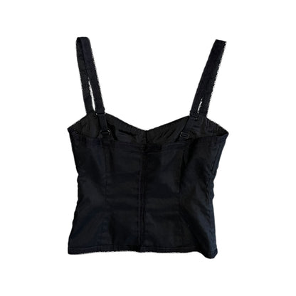 Women’s Y2K BCBG Black Lace Bustier Top