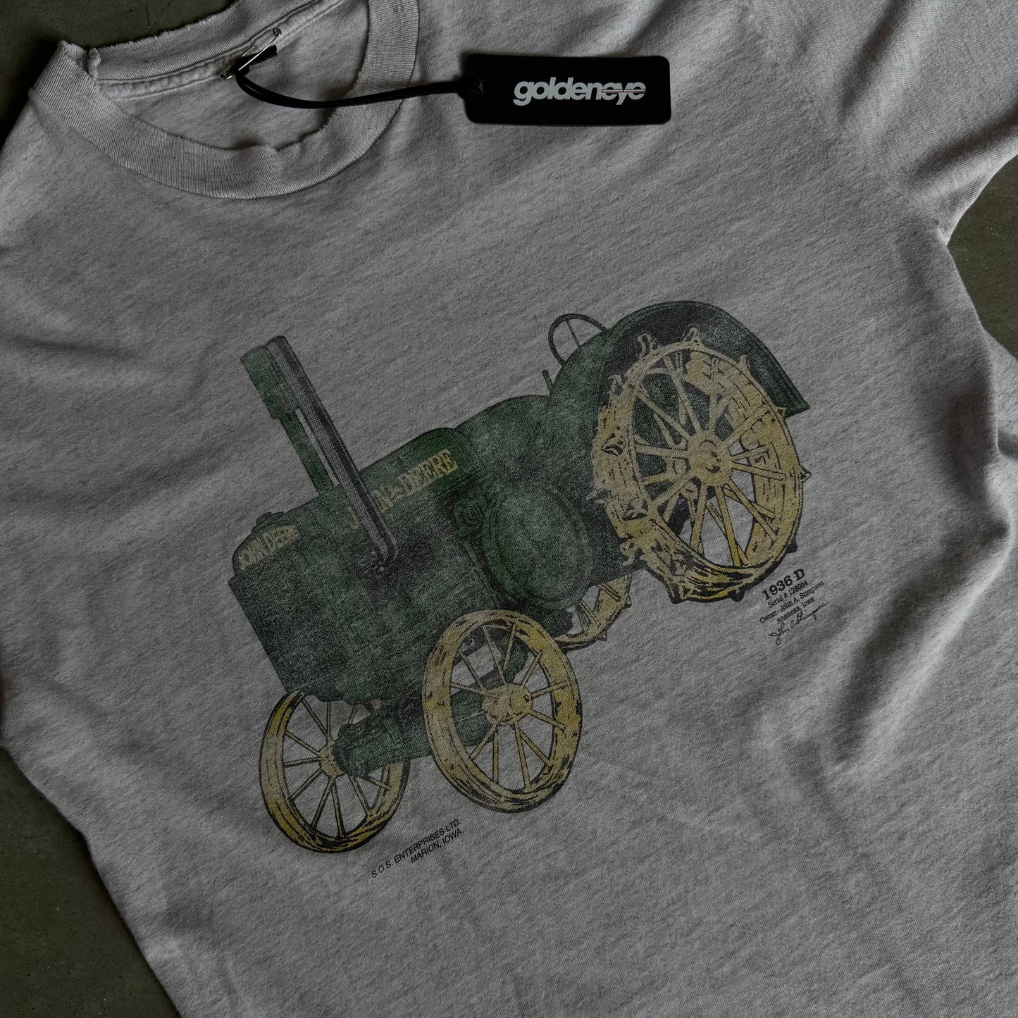 Vintage Tractor Model 1936 D Gray Tee