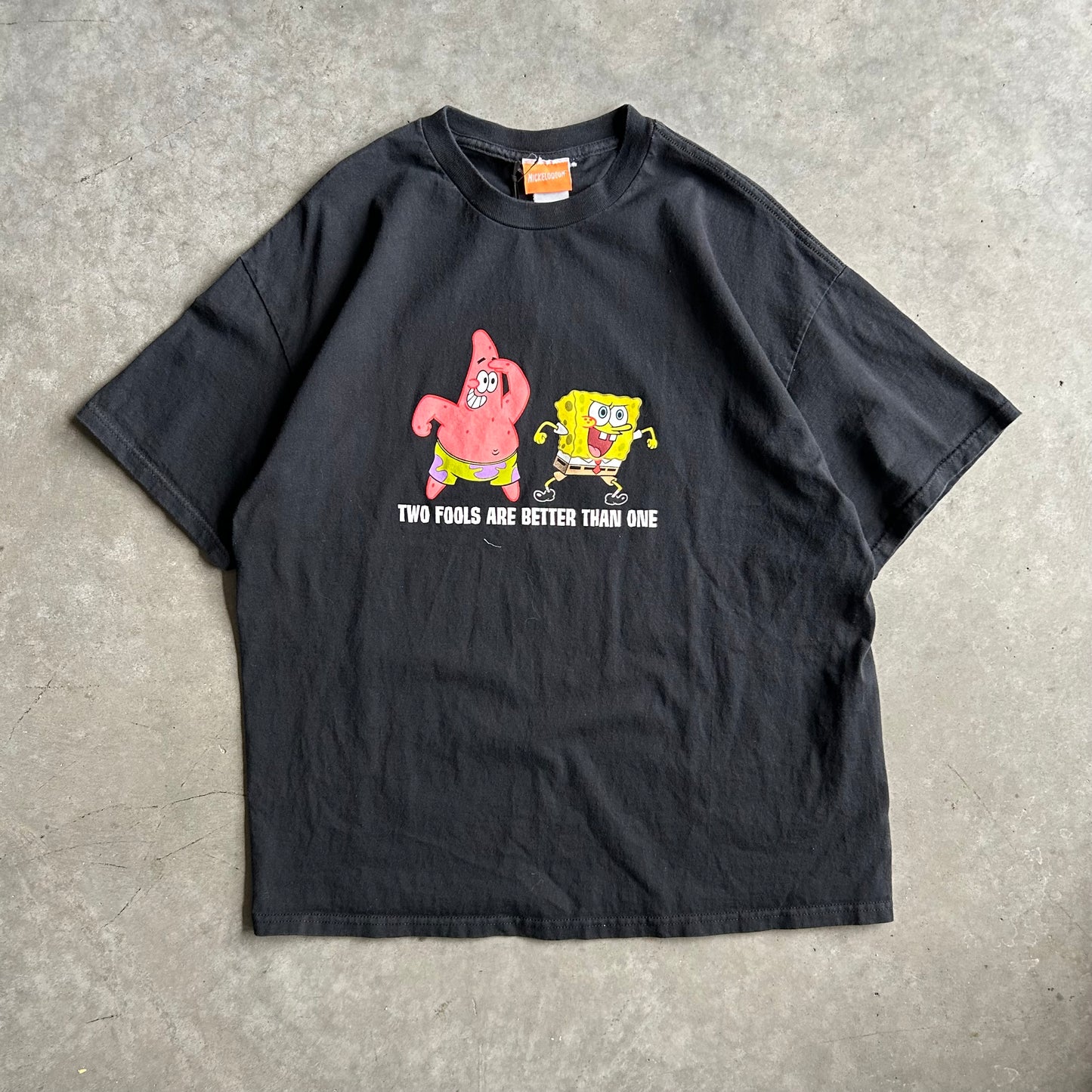 Y2K Nickelodeon SpongeBob Two Fools T Shirt