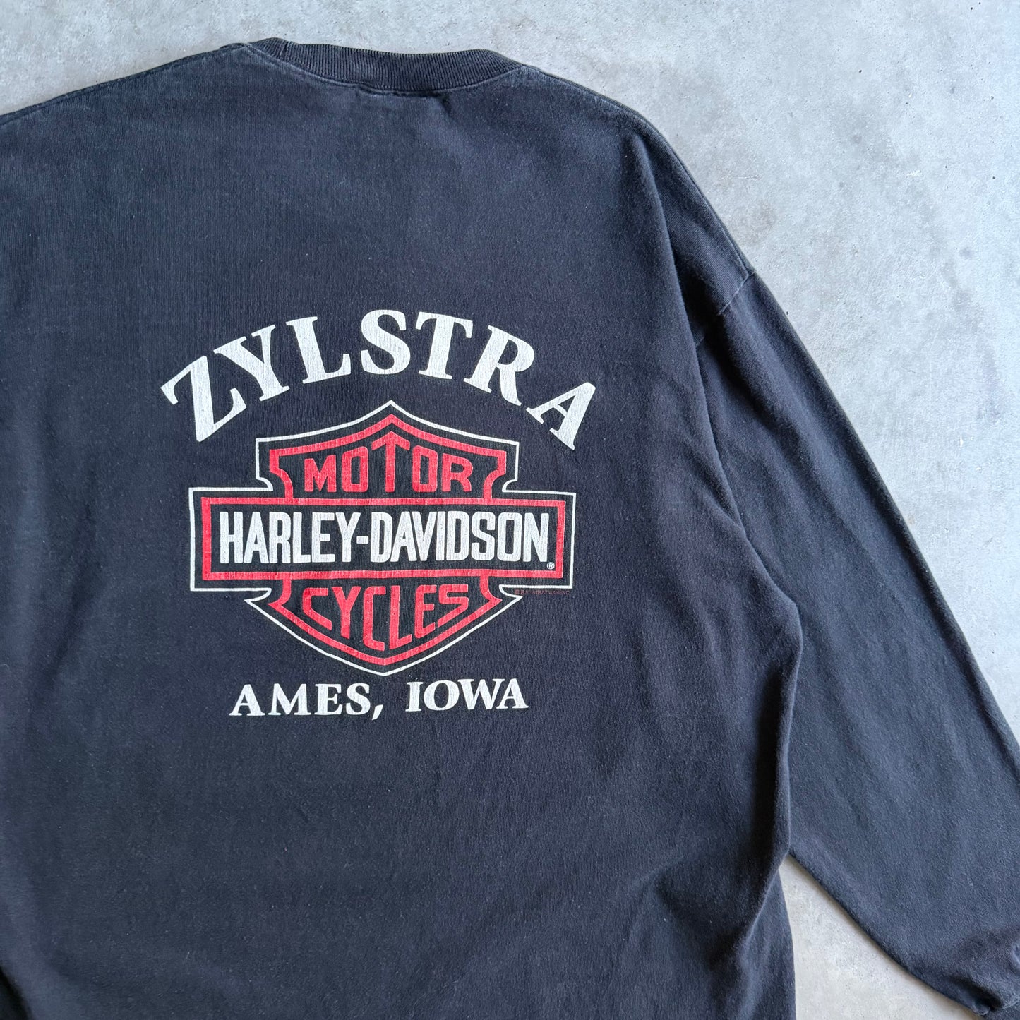 Vintage Zylstra Harley Davidson Santa Delivery L/S Tee