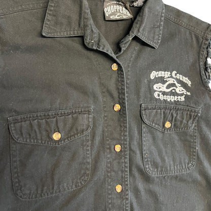 Women’s Y2K Orange County Choppers Cutoff Black Vest