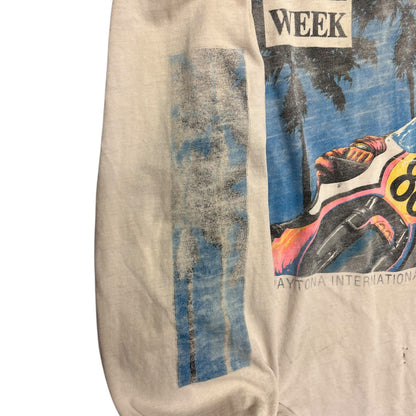 Vintage 80s Thrashed Daytona Bike Week Longsleeve