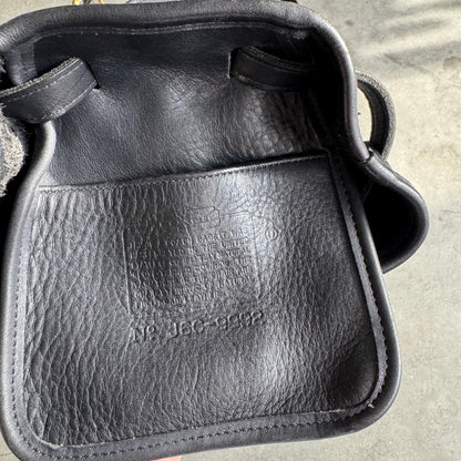 Coach Vintage Black Leather Daypack Sling Bag