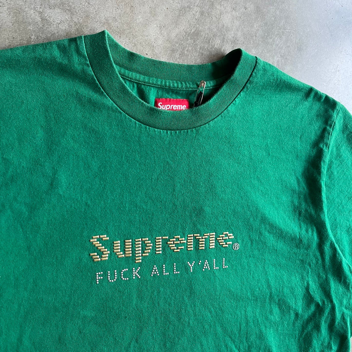 Supreme FW19 Gold Bars Tee - Green