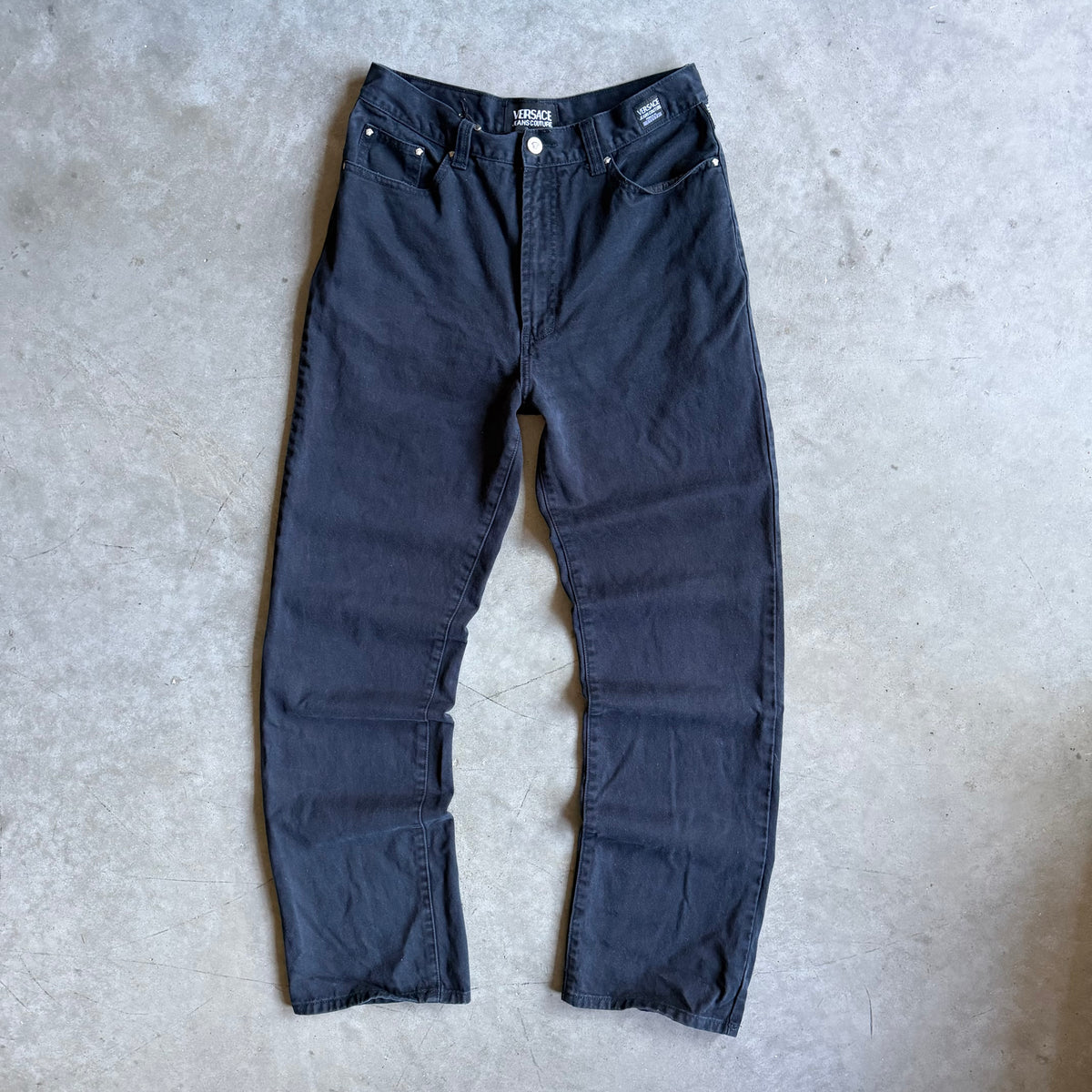Y2K Versace Jeans Couture Black Straight Leg Jeans