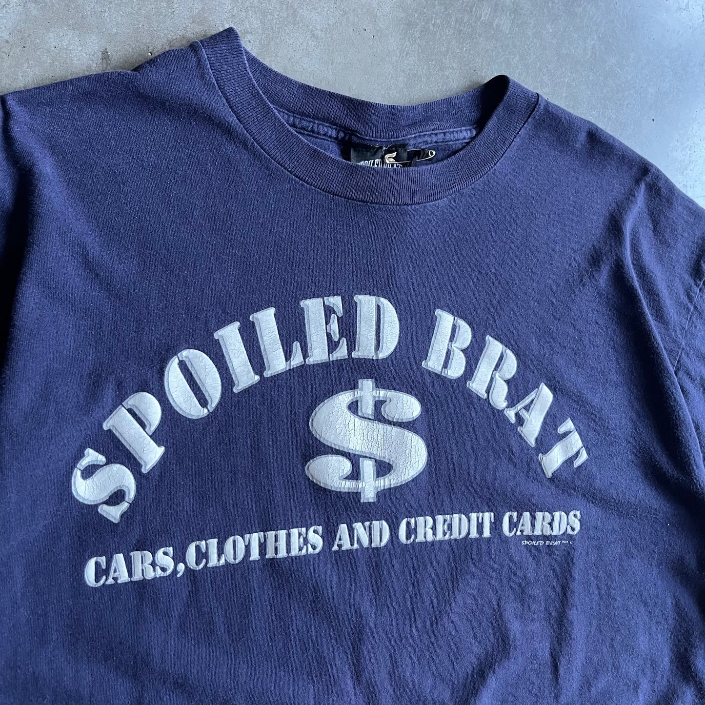 Y2K Spoiled Brat Arch Spell-Out & Slogan Tee