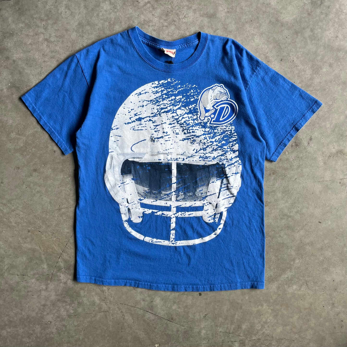 Y2K Drake University Bulldogs Big Helmet Logo Tee