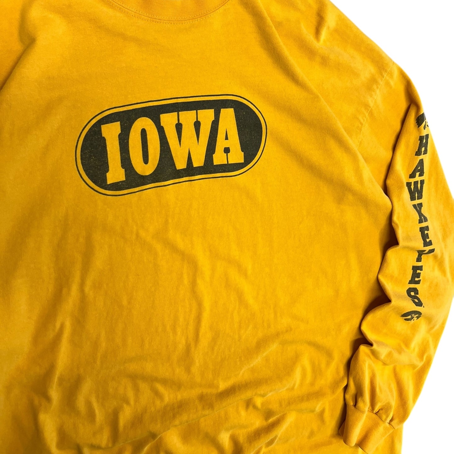 Vintage Iowa Hawkeyes Logo Long Sleeve Tee