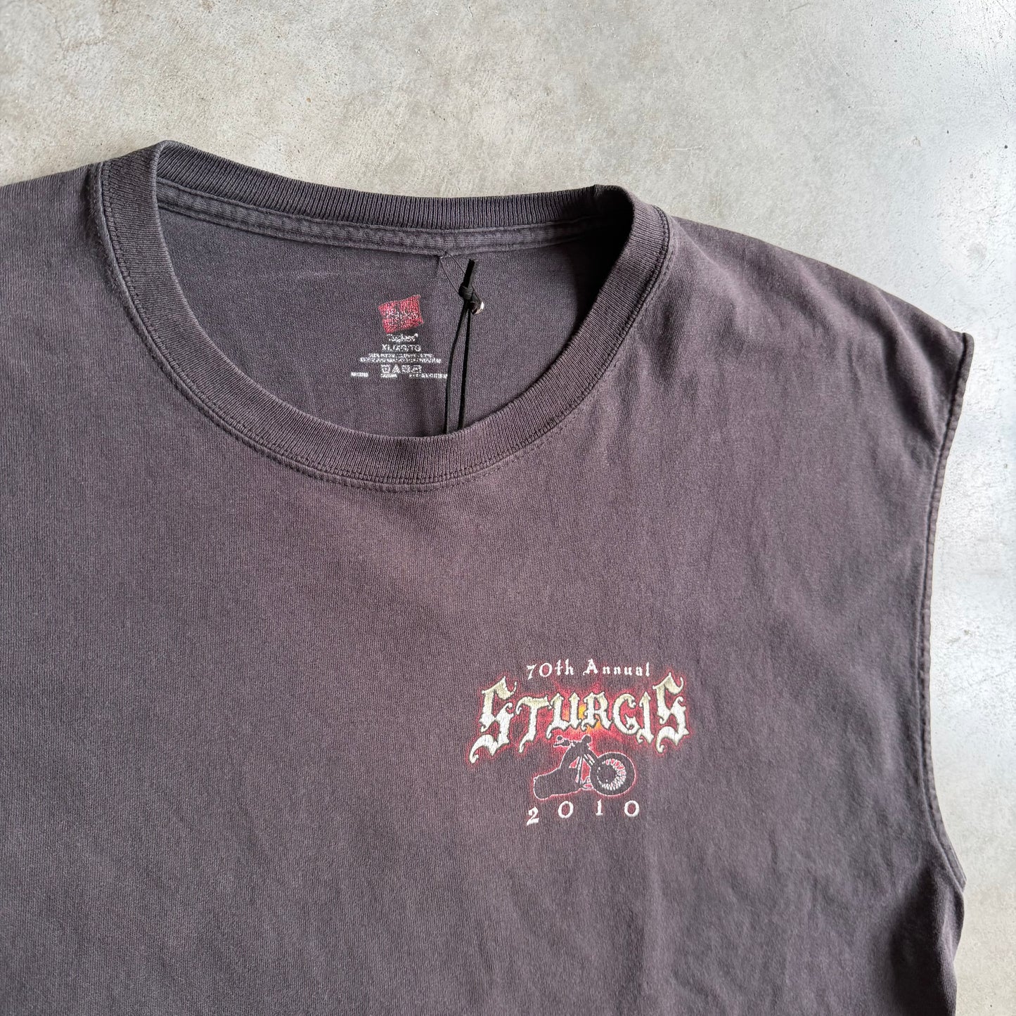 Sturgis 2010 Black Hills Bull Skull Sleeveless Tee