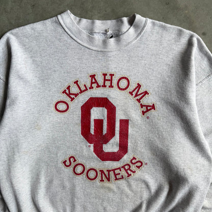 Vintage Oklahoma Sooners Spell-Out Gray Sweatshirt