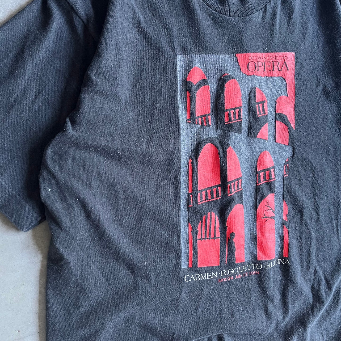 Vintage Des Moines Opera “Carmen, Rigoletto, Regina” Tee