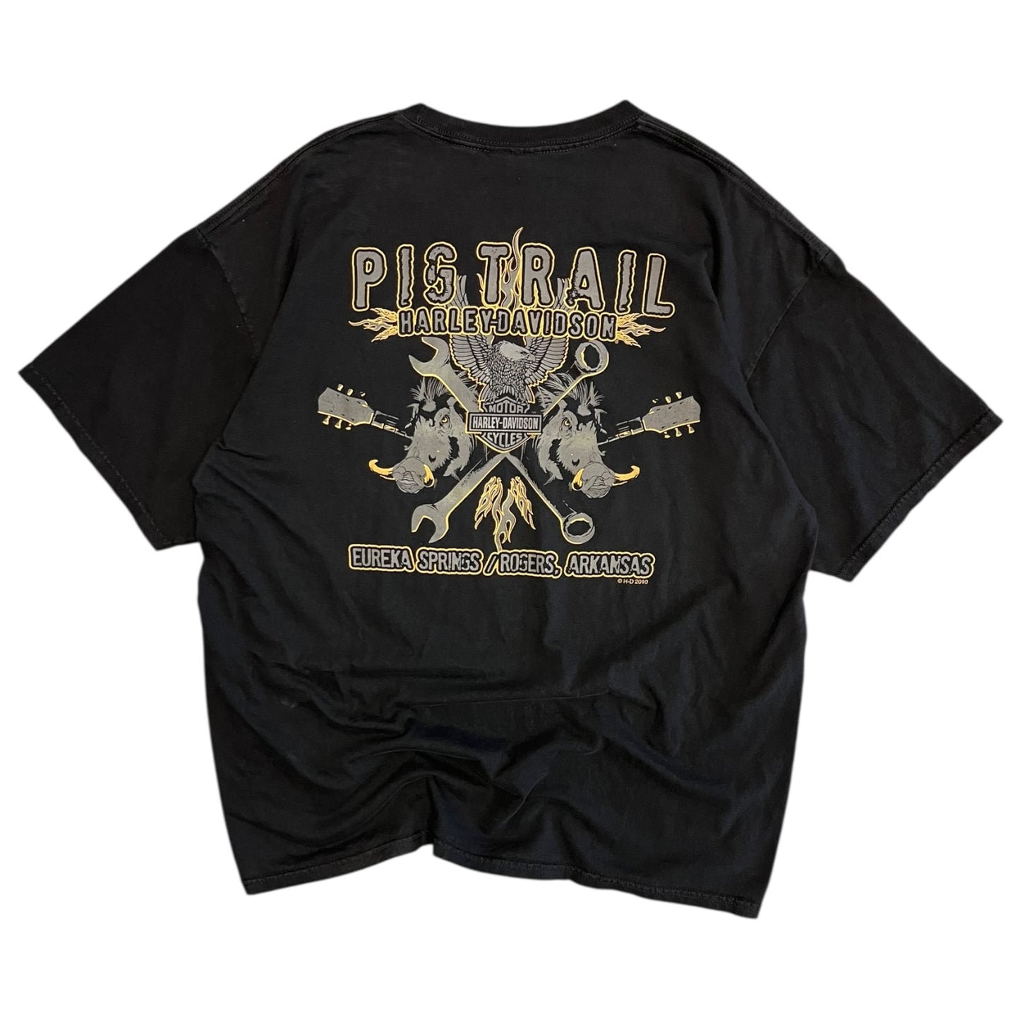 Y2K Harley Davidson Lightning Engine Women Tee
