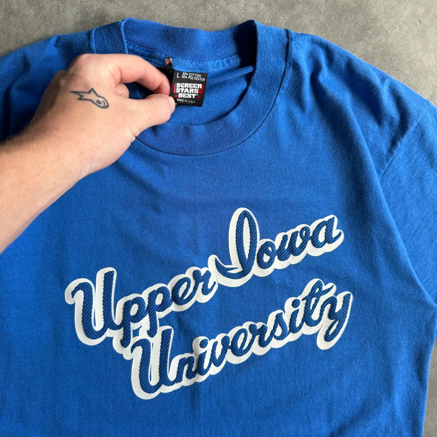 Vintage Upper Iowa University Puff Print Tee