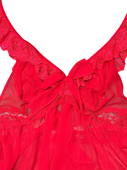 Women’s Y2K Victoria Secret Red/Coral Baby Doll Cami