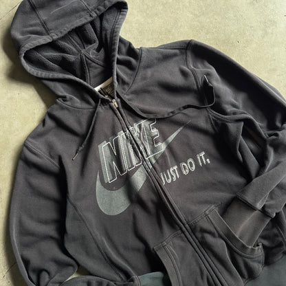 Women’s Vintage Nike Embroidered Black Zip Up Hoodie