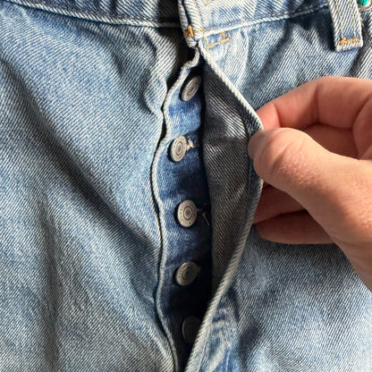 Levi’s LVC Lot 501 Turquoise Rivet Sashiko Redline Selvedge Jeans
