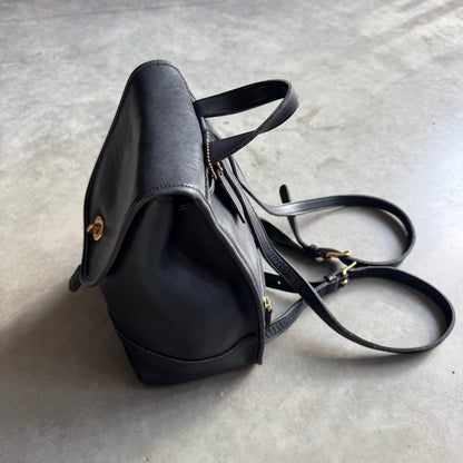 Coach Vintage Black Leather Daypack