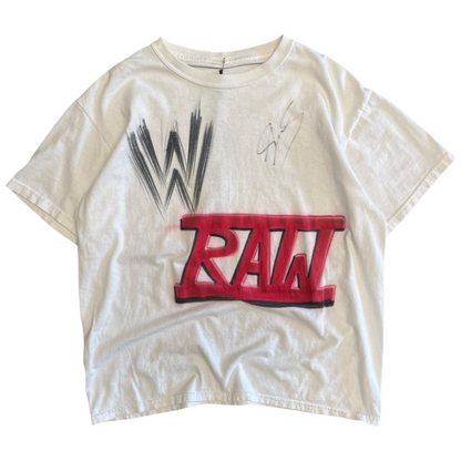 Y2K Autographed John Cena RAW Airbrush Tee