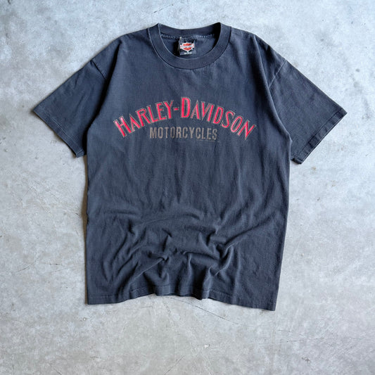Vintage J&L Harley Davidson Sioux Falls Spell-Out Tee