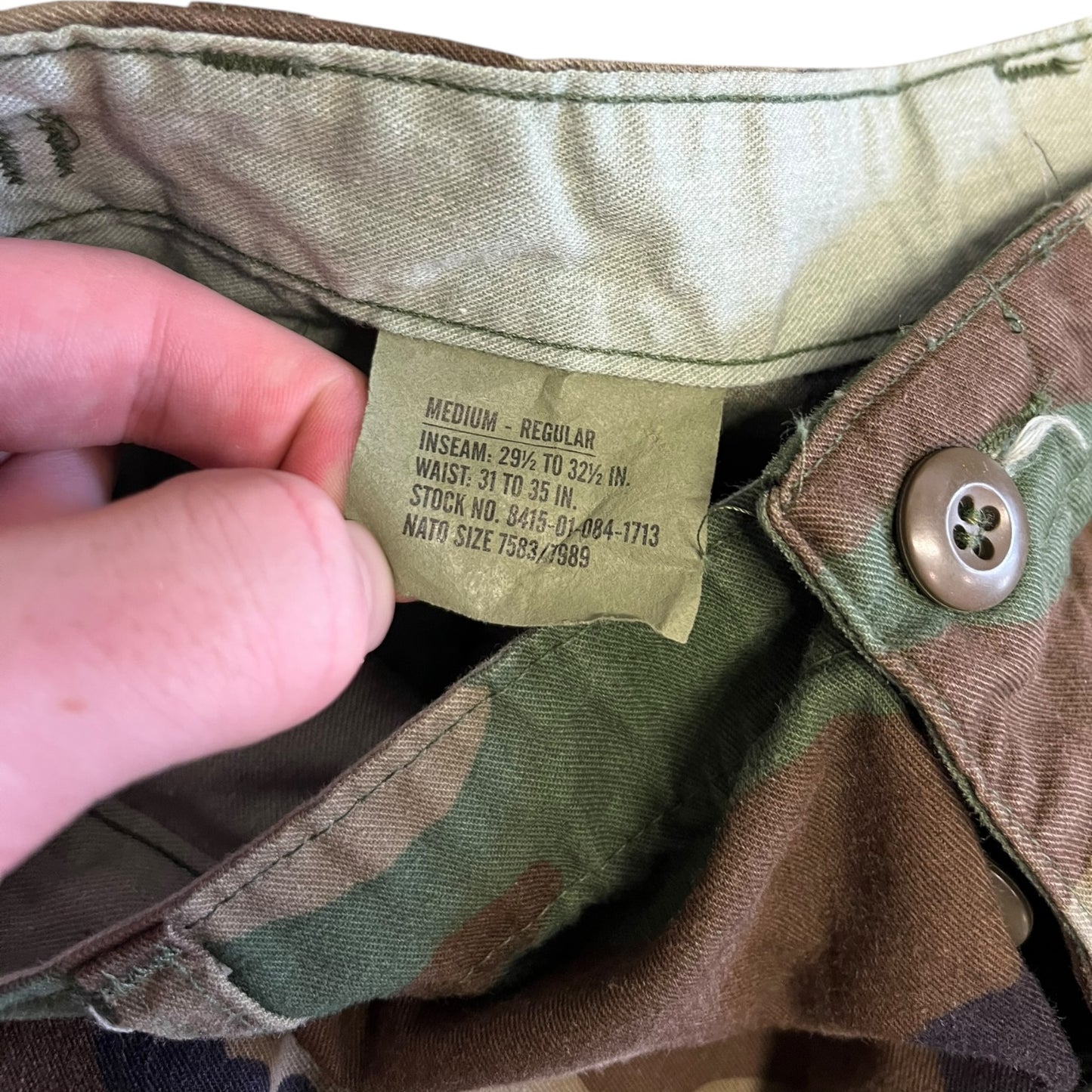 Vintage Woodland Camo Army Surplus Cargo Pants