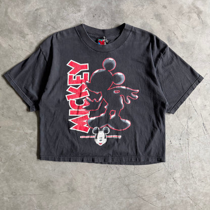 Vintage Mickey Red & Black Shadow Boxy Tee