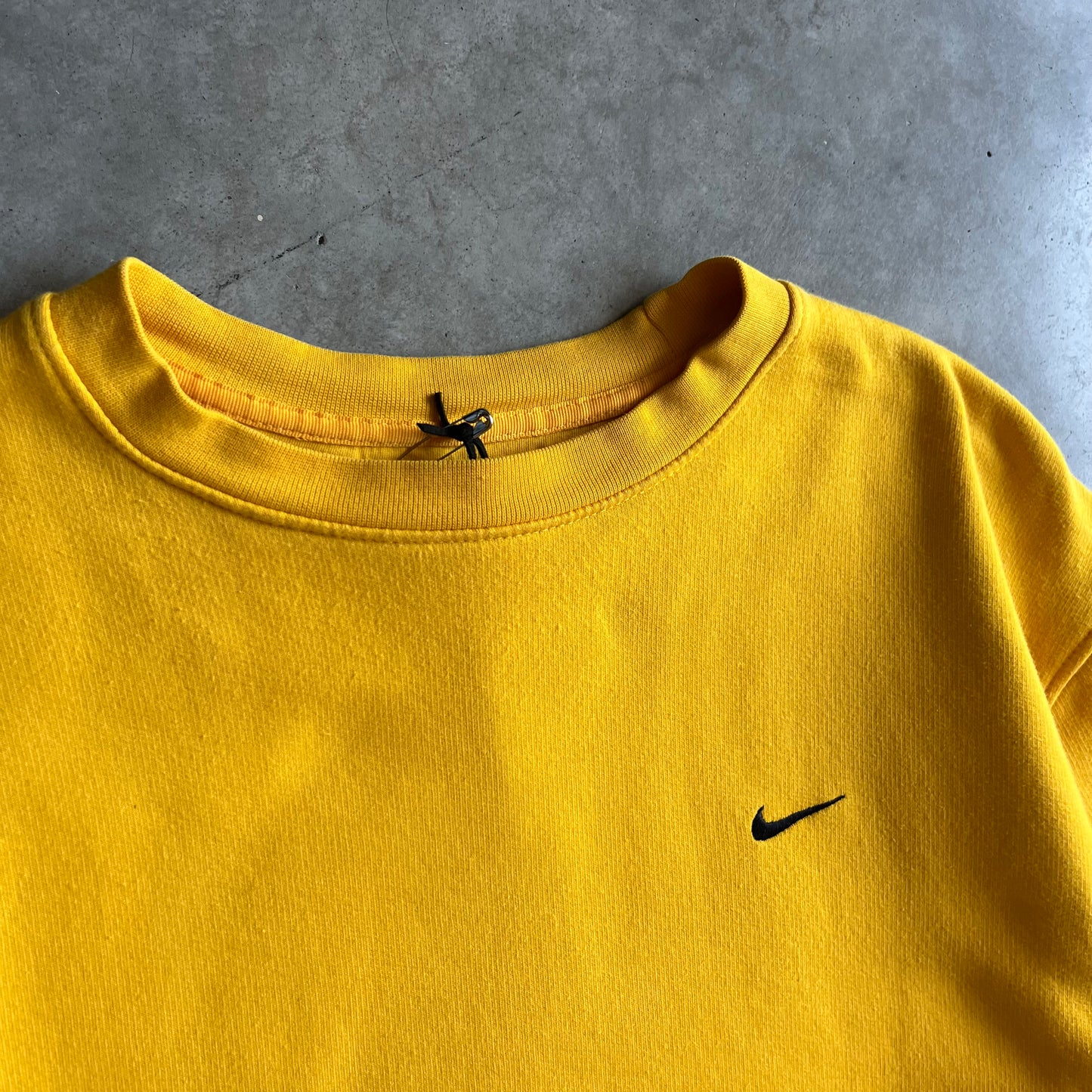 Y2K Nike Yellow Mini Swoosh Sweatshirt